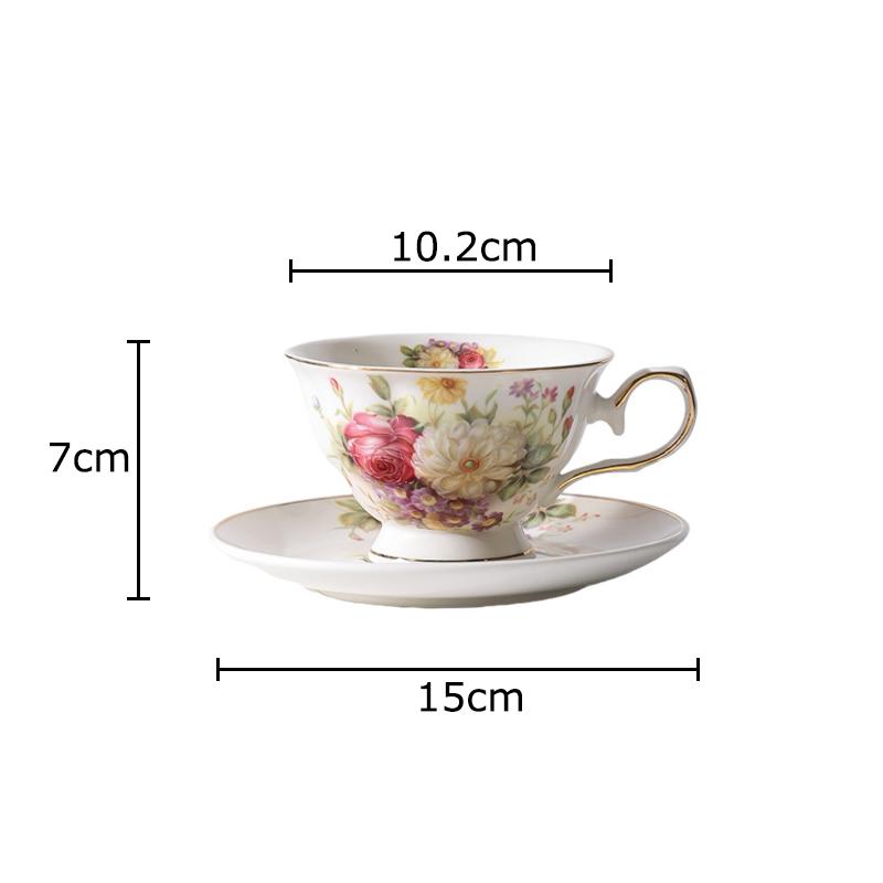 Classical Floral Patterns Ceramic Cup&saucer Dining Table Coffee Mug Milk Tea Mugs Afternoon Tea Teacup Fruit Juice Container