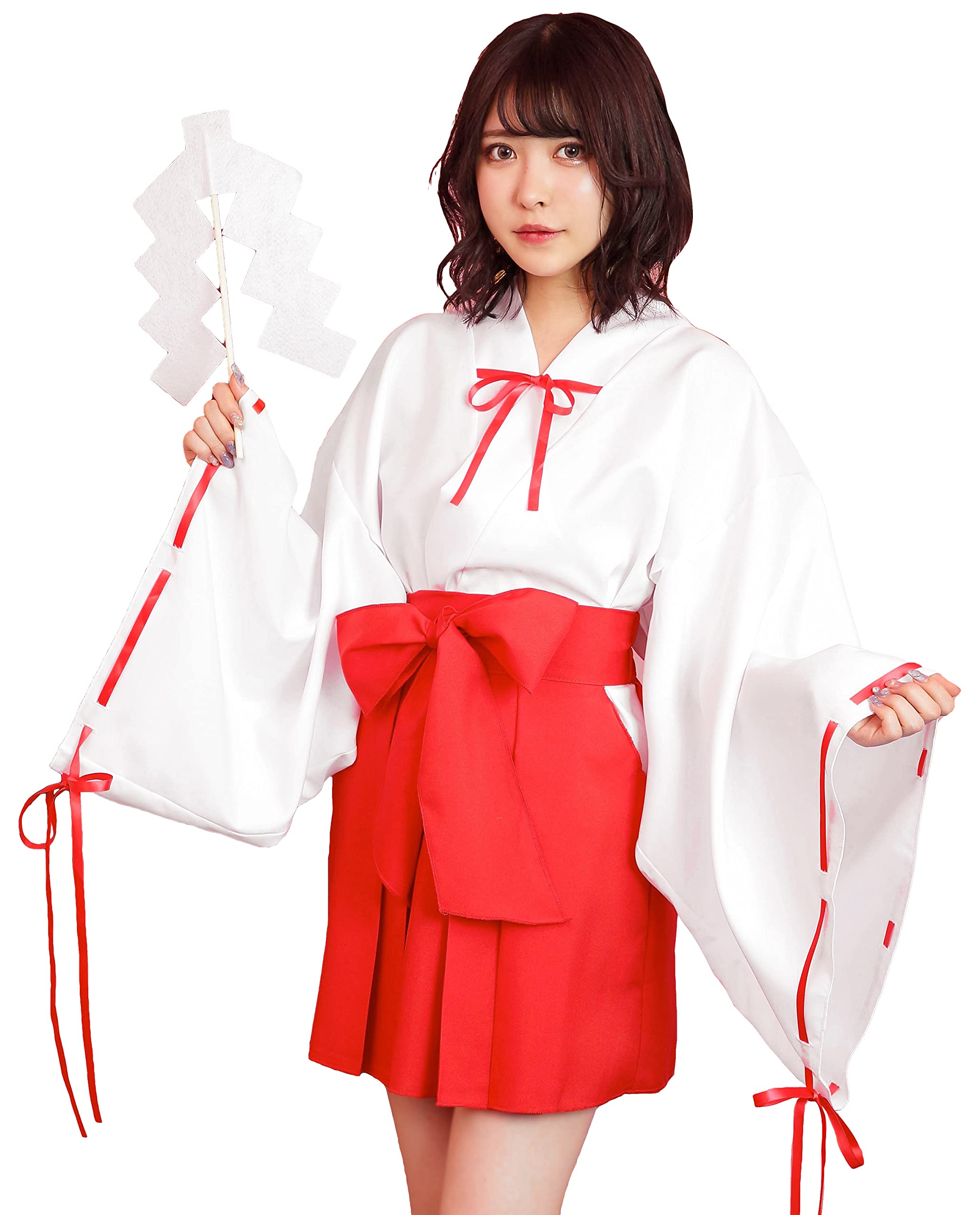 

Clearstone Tokimeki Граффити Косплей Хэллоуин Мини Лента Shrine Maiden M Красный Женский