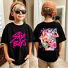 Cute Cartoon Saja Boys T-shirt for Boys Girls Kpop Demon Hunters T Shirt Summer Short Sleeve Round Neck Tops Children Clothing