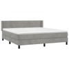 3131033 vidaXL Lit à sommier tapissier et matelas Gris clair 180x200cm Velours