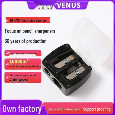 Dual-Hole Sharpener for Eyebrow, Eyeshadow, Lip Liner, and Lipstick Pencils