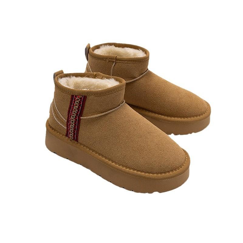Global Snow Boots Fleece Thickened Shoes Women's 2025 Winter New ZHQ6330M Student Non-slip Warm Cotton Shoes