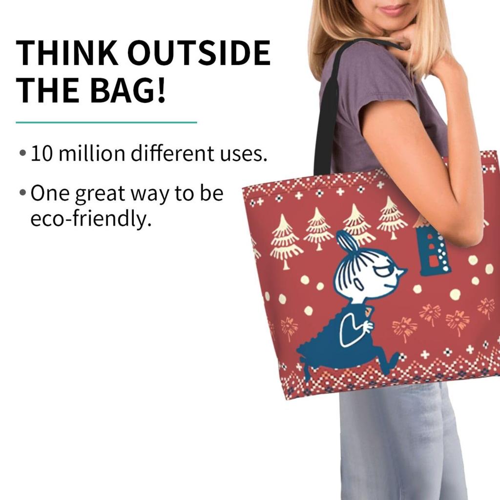 Moomin Little My Eco Tote Shoulder Large Capacity Shopping Convenience Store Multifunctional Portable Foldable Storage 50cm Wide x 40cm High x 15cm