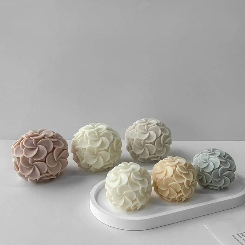 Silicone Soap Molds Flower Candle Mould Silicone Crafts Moulds Hydrangea Shaped Perfect Gift for DIY Hand-Making Lover