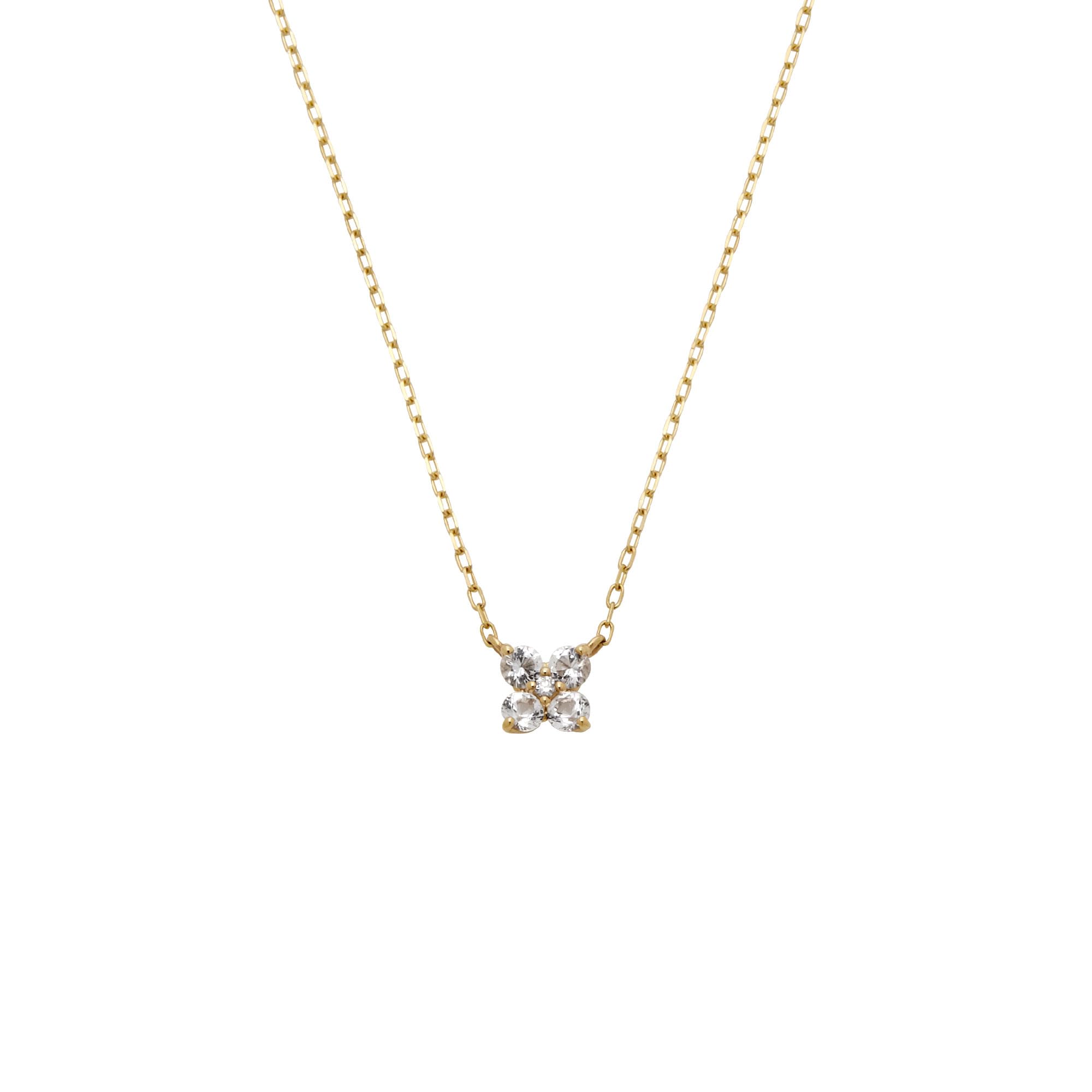 

Necklace K10 Yellow Gold White Topaz AJVN160740TH [Vendome Aoyama] [Official]
