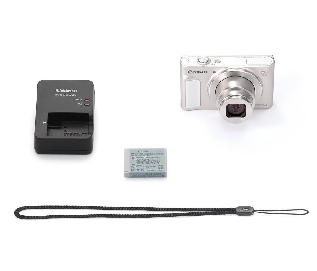 Canon PowerShot SX620 HS Compact Digital Camera 25x Optical Zoom Wi-Fi White