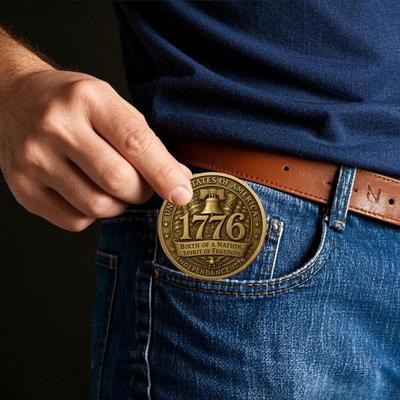 Yousheng Moneta Commemorativa del 250° Anniversario USA 250 Anni di Libertà Moneta 1776-2026 Souvenir Patriottico Moneta Regalo per Collezionisti Storia