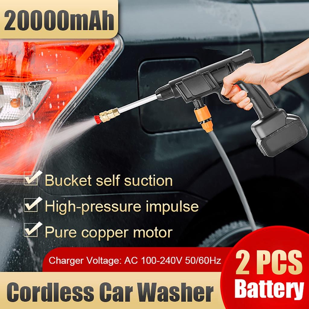650W Cordless High Pressure Washer Spray Water Gun Pressure Water Nozzle Car Wash Cleaning Machine 37 x 10 x 25cm
