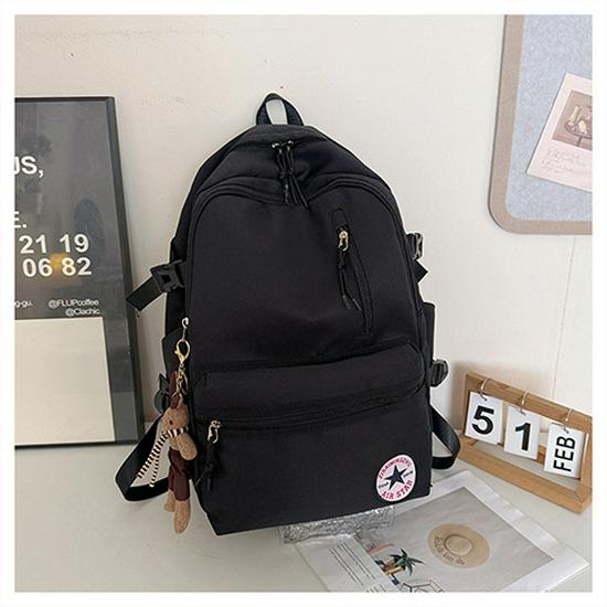 

Трендовий Універсальний Легкий Рюкзак для Студенток - Велика Місткість для Школи та Подорожей чорний