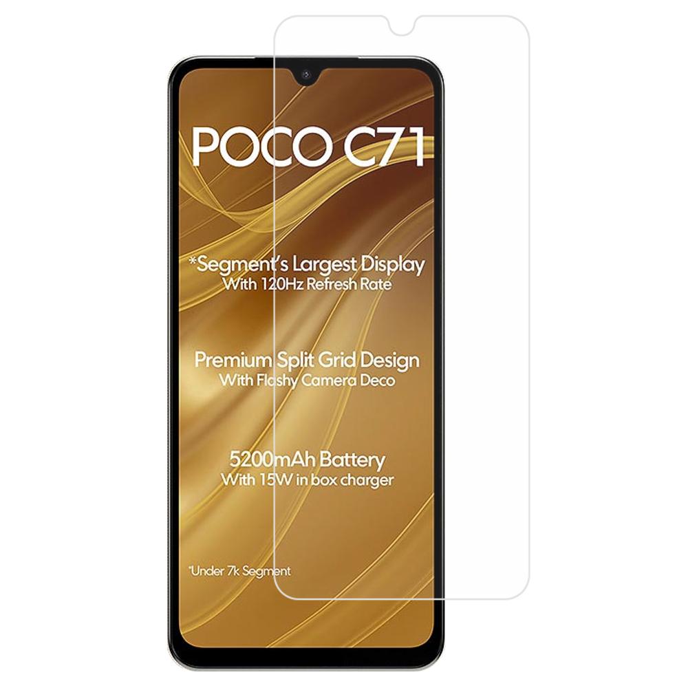 AMORUS For Xiaomi Poco C71 4G Front Screen Protector 2.5D Arc Edge 9H High Aluminum-Silicon Glass Film