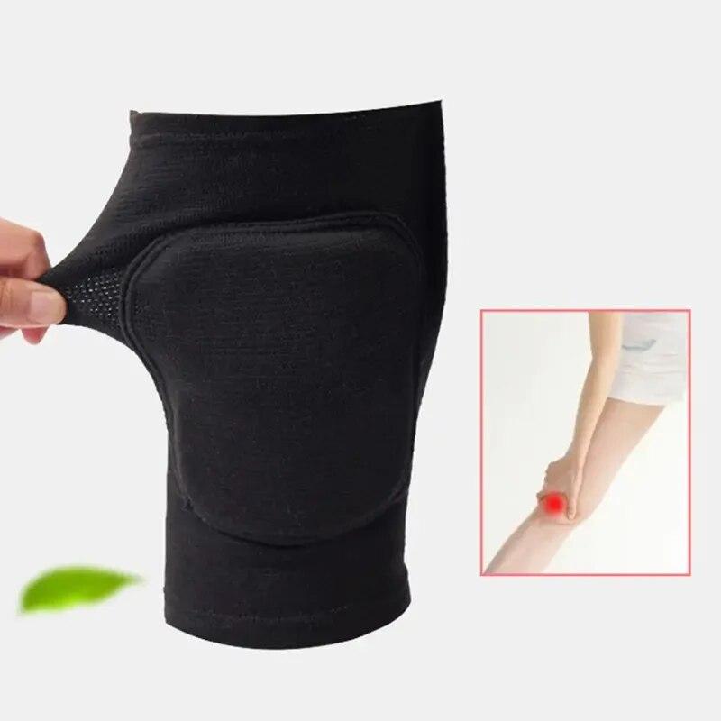 A Pair of Elastic Sponge Knee Pads Sports Protective For Volleyball Football Dance Yoga Tennis Running Cycling Workout Climbing