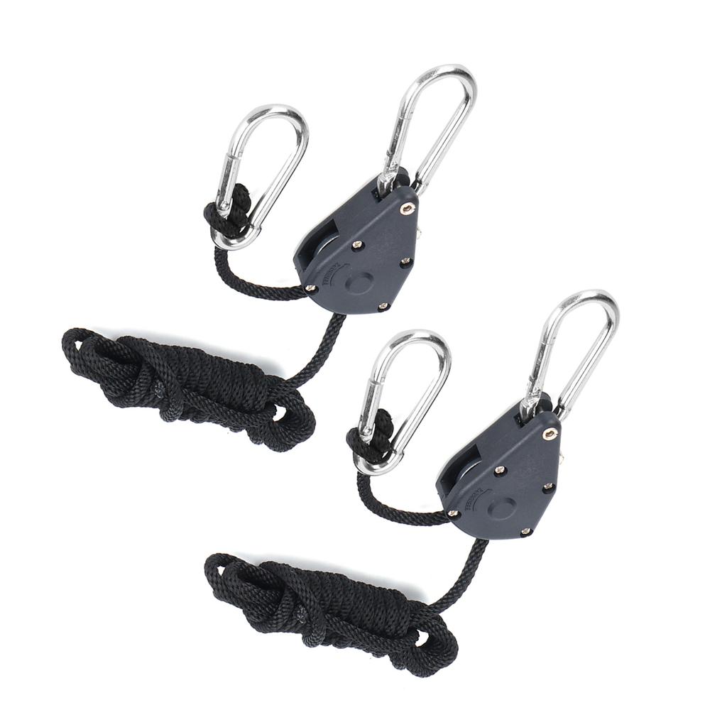 2 Piezas Colgador de Clip de Cuerda 1.8m Ajustable Polea de Cuerda para Luz de Crecimiento de Plantas Accesorios