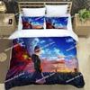 Japanese Fashion Anime Digital Beding Set Printed Bed Linen Set With Pilowcase Bed Soft Duvet Cover Single Double Quen Super King-Sized Dimensionsd