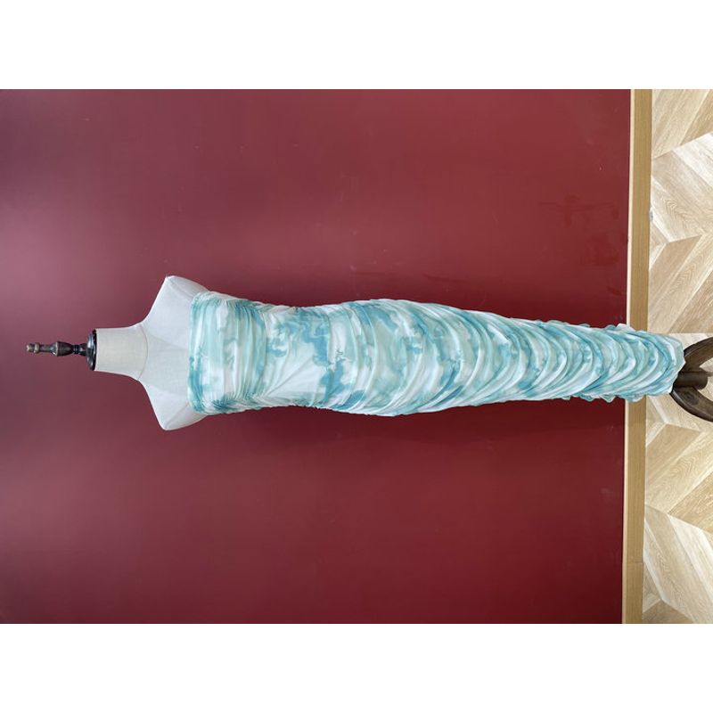 2025 Spring and Summer New Beauty To Aphasia Niche Holiday Style Tie-dye Elements Tube Top Dress Long Dress