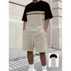 Summer Fashion Comfort Plus Size Sports Leisure Comfortable Two-piece Set Letter Stripes 3D Printing Loose Breathable Men's Sports Wear