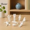 Creative Desktop Decorations 3D Printed Paintable Figurines, Unpainted Pure White Character Handmade Painting Collectibles Models, DIY Multi-Pose
