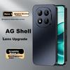 Redmi Note 14 Pro+ Phone Case, Xiaomi Note 14 Pro+ AG Frosted Lens Full Protection Soft, Shockproof Simplen, Graphite Black Outer Case