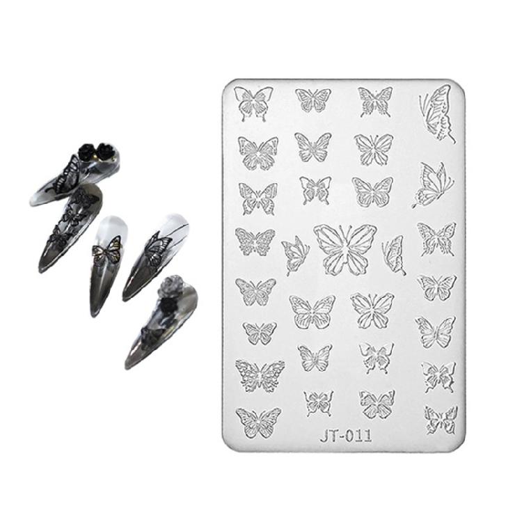 Beautiful High Quality Silicone Nail Art Mold Featuring 3D Floral Embossing Design Nail Stamp For Various Nail Sizes
