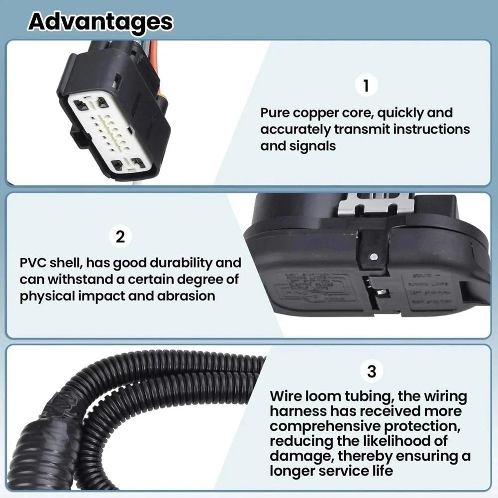 Wiring Connector Kit Trailer Tow Harness Factory Specification Fit Perfect Match To Vehicle Easy Installation Stable Performance