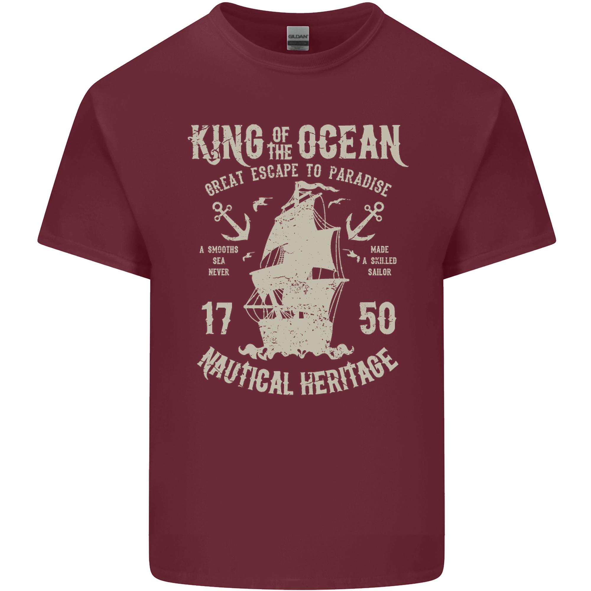 Sailing King of the Ocean Sailor Boat Unisexs Light Cotton TShirt S