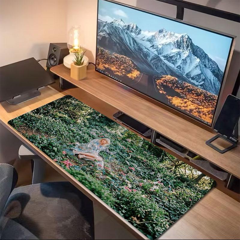 Garden Serenity Large Size Mouse Pad Large Gaming Table Cushion Nonslip Laptop Tablet Big Mousepad Xxl Mat Mini Pc Playmat With Lock Edge