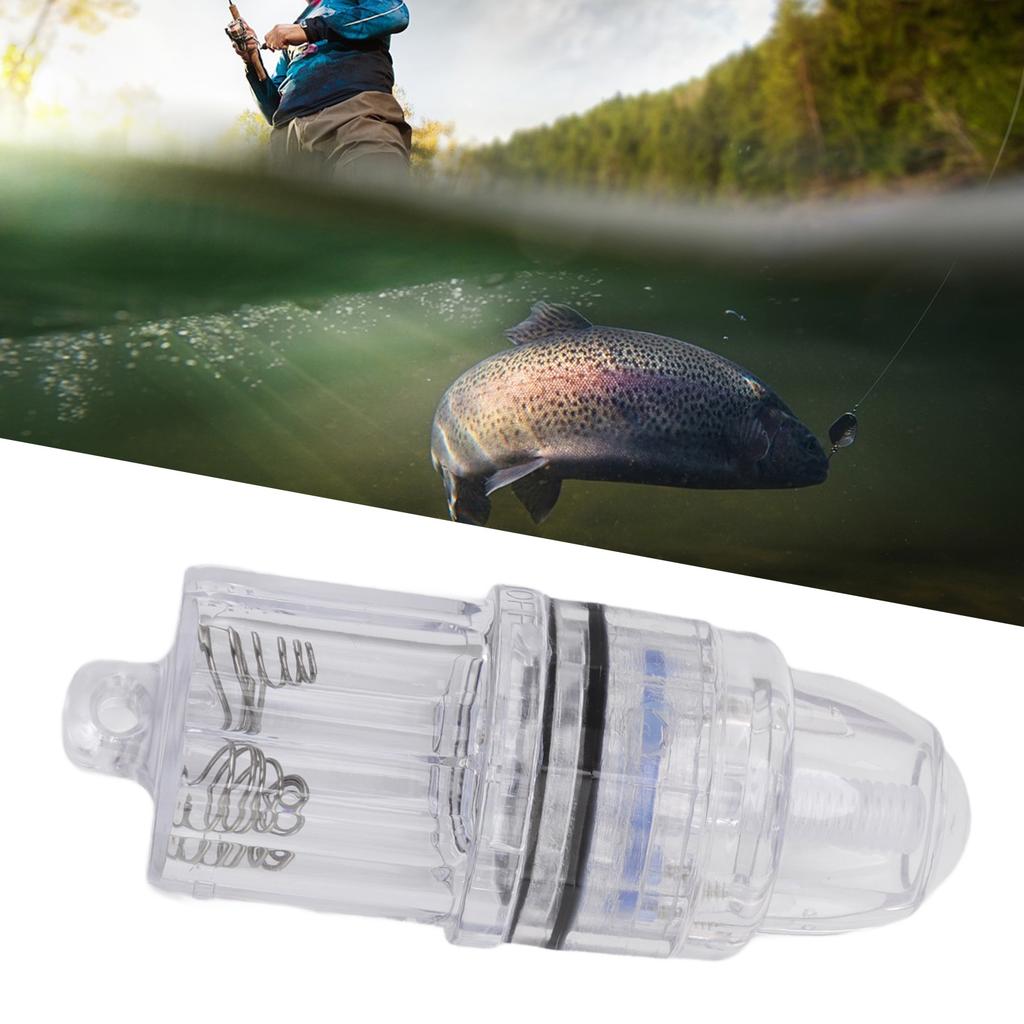 Luce da Pesca Drop Fishing in Plastica Trasparente Alimentata da Batteria AA Luce LED da Pesca per Pesca a Traina Mare Acqua Dolce