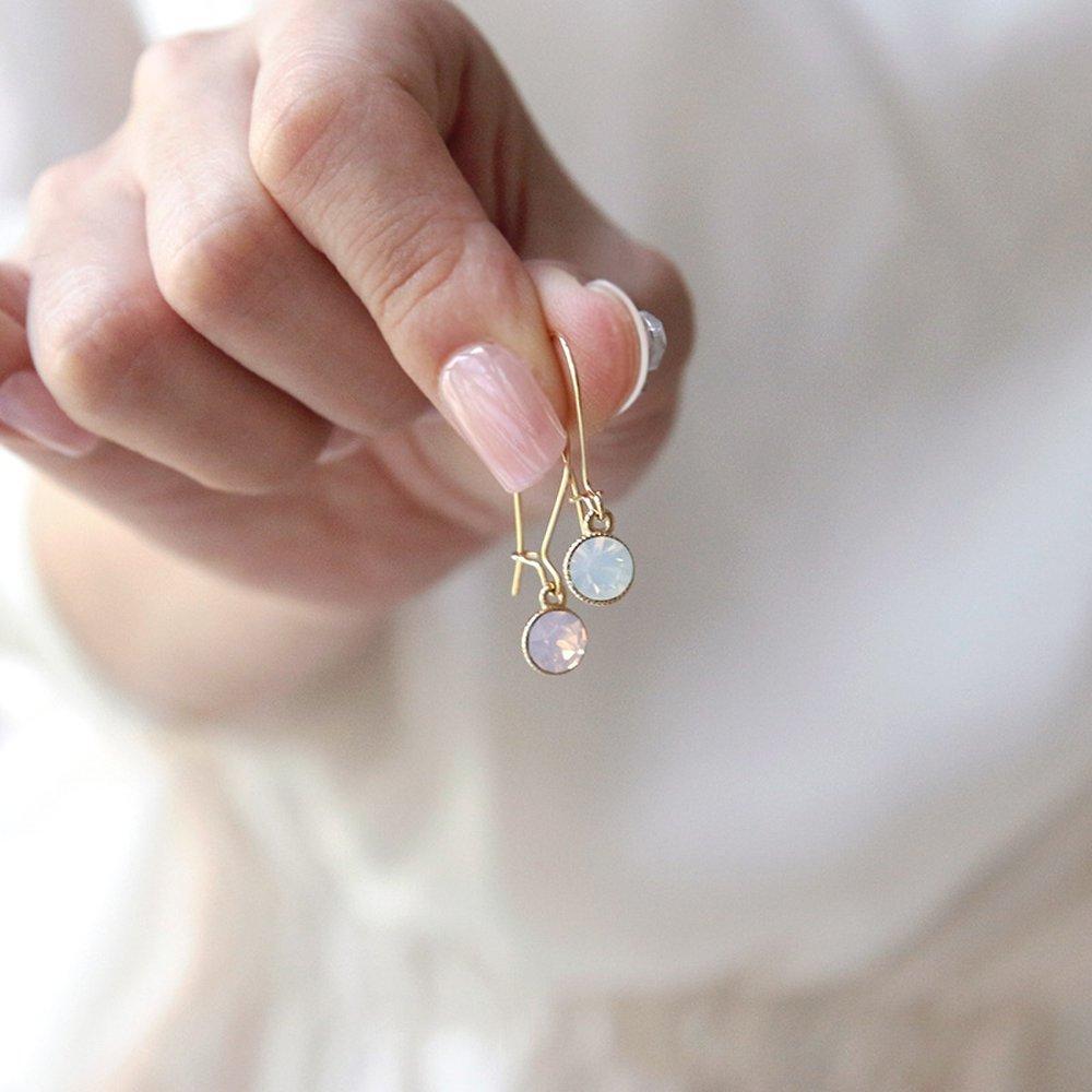 Jlauren M03407 Hoop Earrings Pink