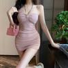 Pure Desire Wind Sweet Spice Girl Hanging Neck Hanging Tube Top Dress Women's Summer Tight Waist Thin Hip Skirt Children