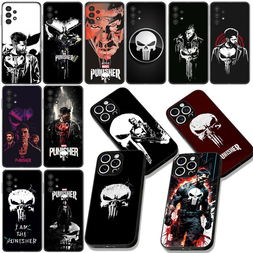 The Marvels Punisher skull Phone Case for Xiaomi Redmi Note 12 11 10 A3 Pro 10A 10C 12C Note12 5G Cover Casing