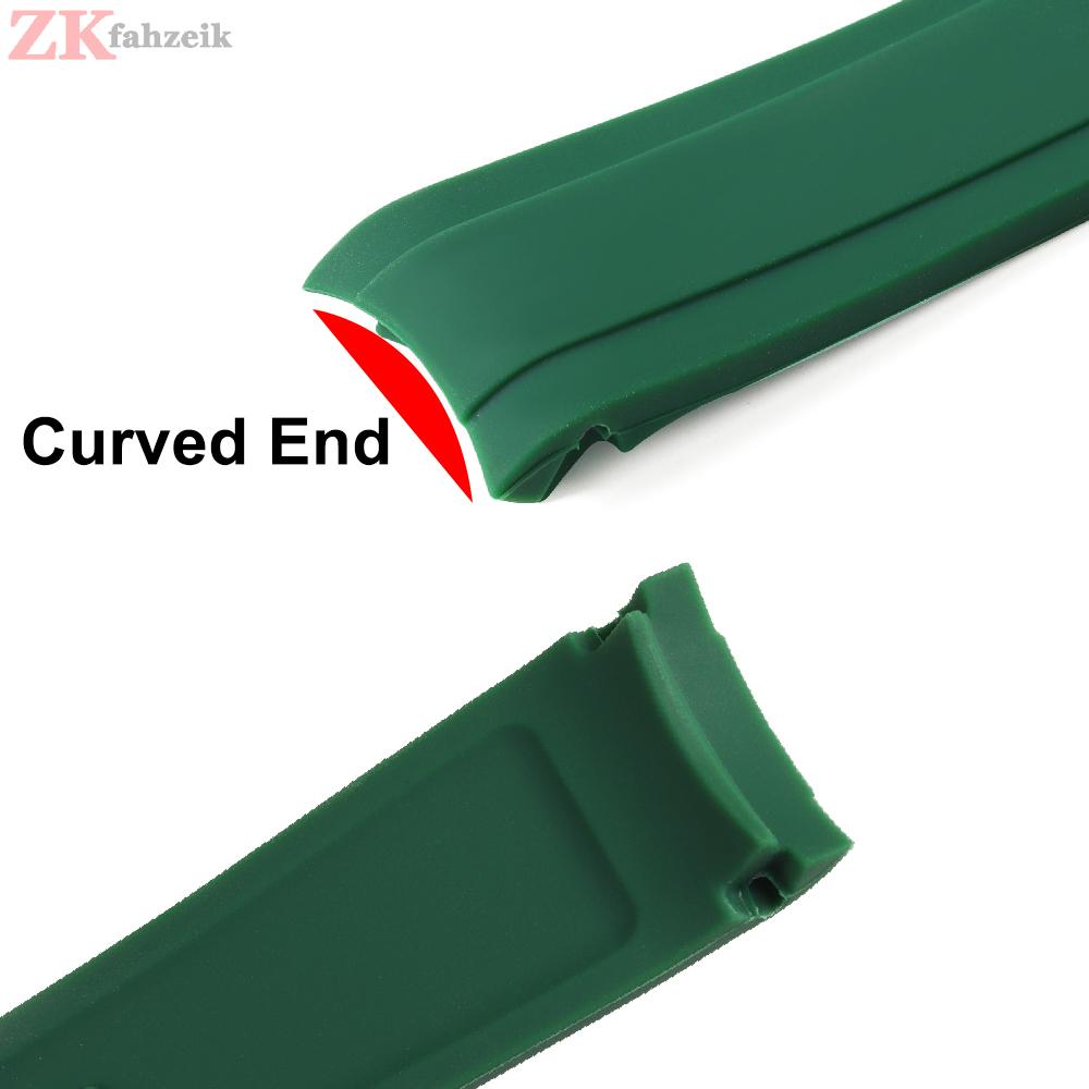 20mm Pasek do zegarka z zakrzywionym końcem do Rolex Silikonowy pasek do Seiko 22mm Gumowy pasek do Citizen Tissot Sportowy pasek Uniwersalny pasek