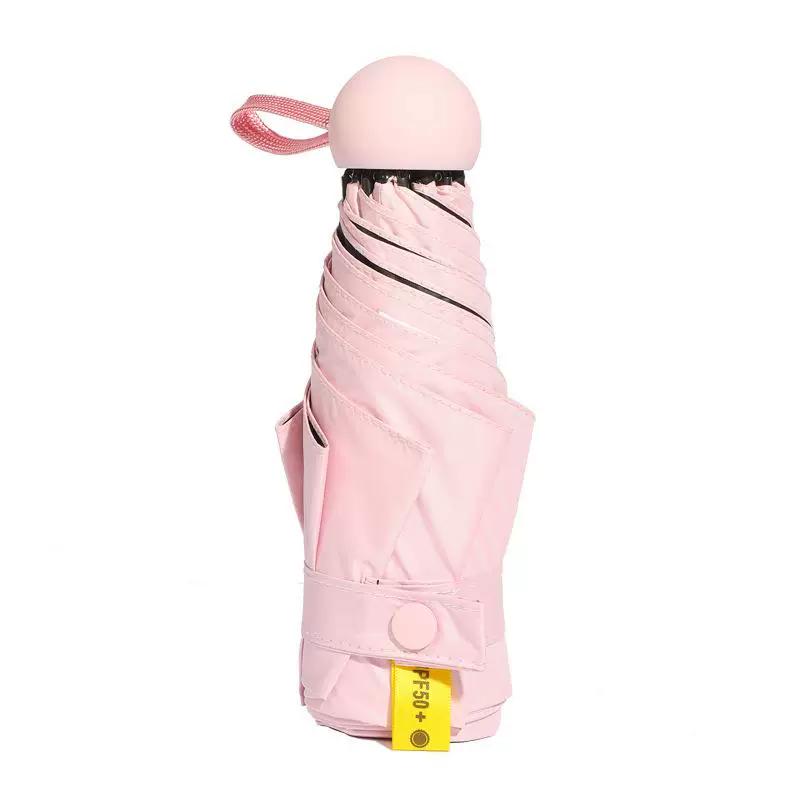 Large Sun Protection Capsule Umbrella 50% off Eight-Rib Black Coating Sun Umbrella Folding Ultra-Light Sunshade Umbrella Mini Women's Umbrella