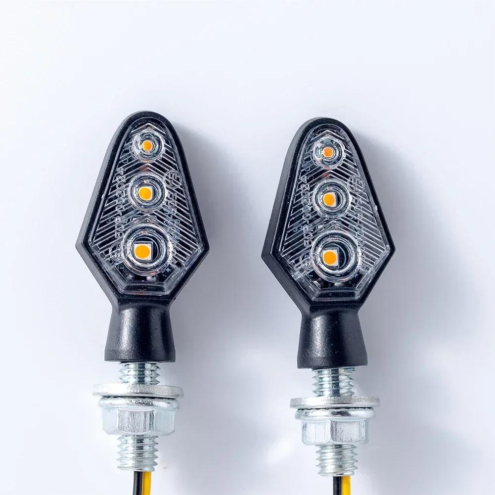 2Pcs Led Motorbike Lampe LED Indicators Light LED Turn Signal Light Super Bright Amber Blinker Motorcycle Universal Mini Lamp