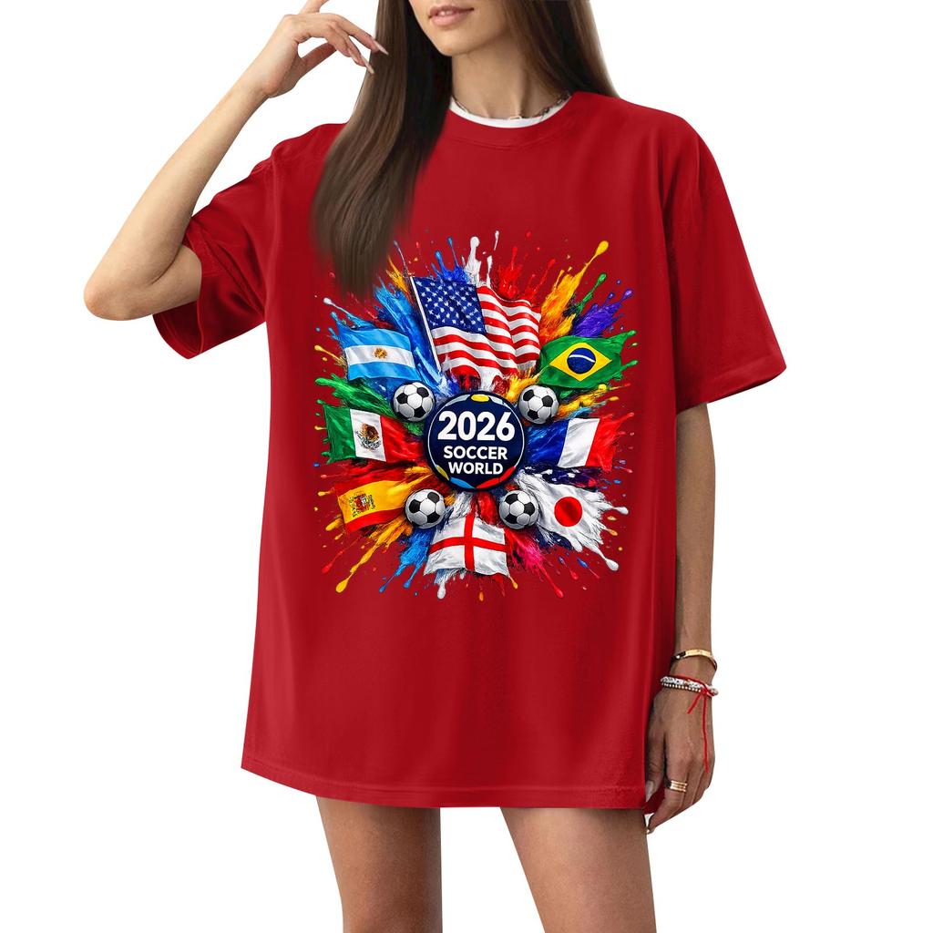 Unisex Soccer Fan Casual Short Sleeve T-Shirt for Everyday Wear