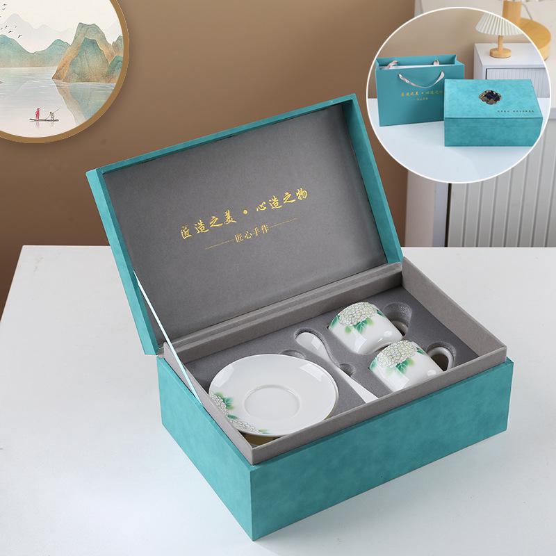 Ru Ware Hydrangea Teapot Set with 2 Cups & Ceramic Stand for Latte Art Other