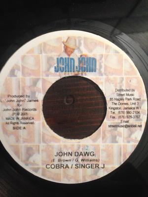 7inch Record MAD COBRA & SINGER J - John Dawg NONE John John Recor 2005 Jamaica Reggae, Ska & Dub Used