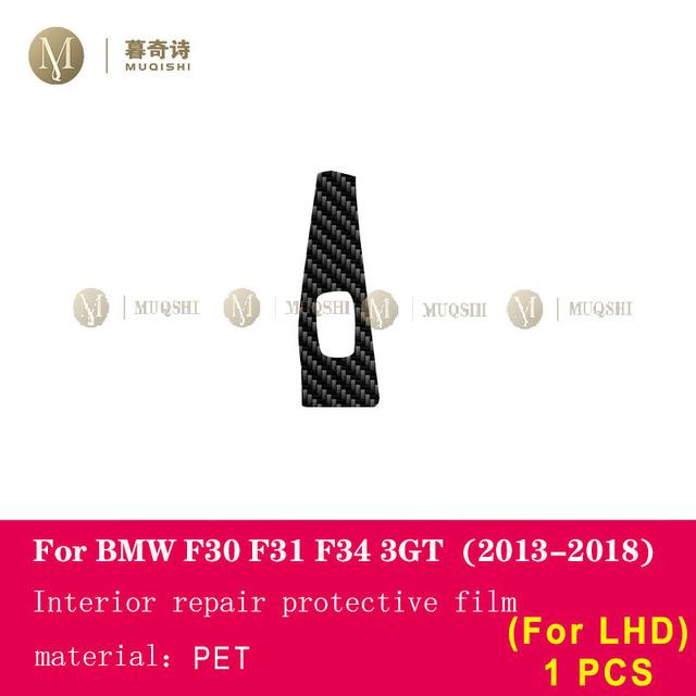 For BMW F30 F31 F34 GT 2013-2018 Car Interior Carbon Fibre Film 5D PET Center Console Anti Scratch Resist Film Accessories Refit