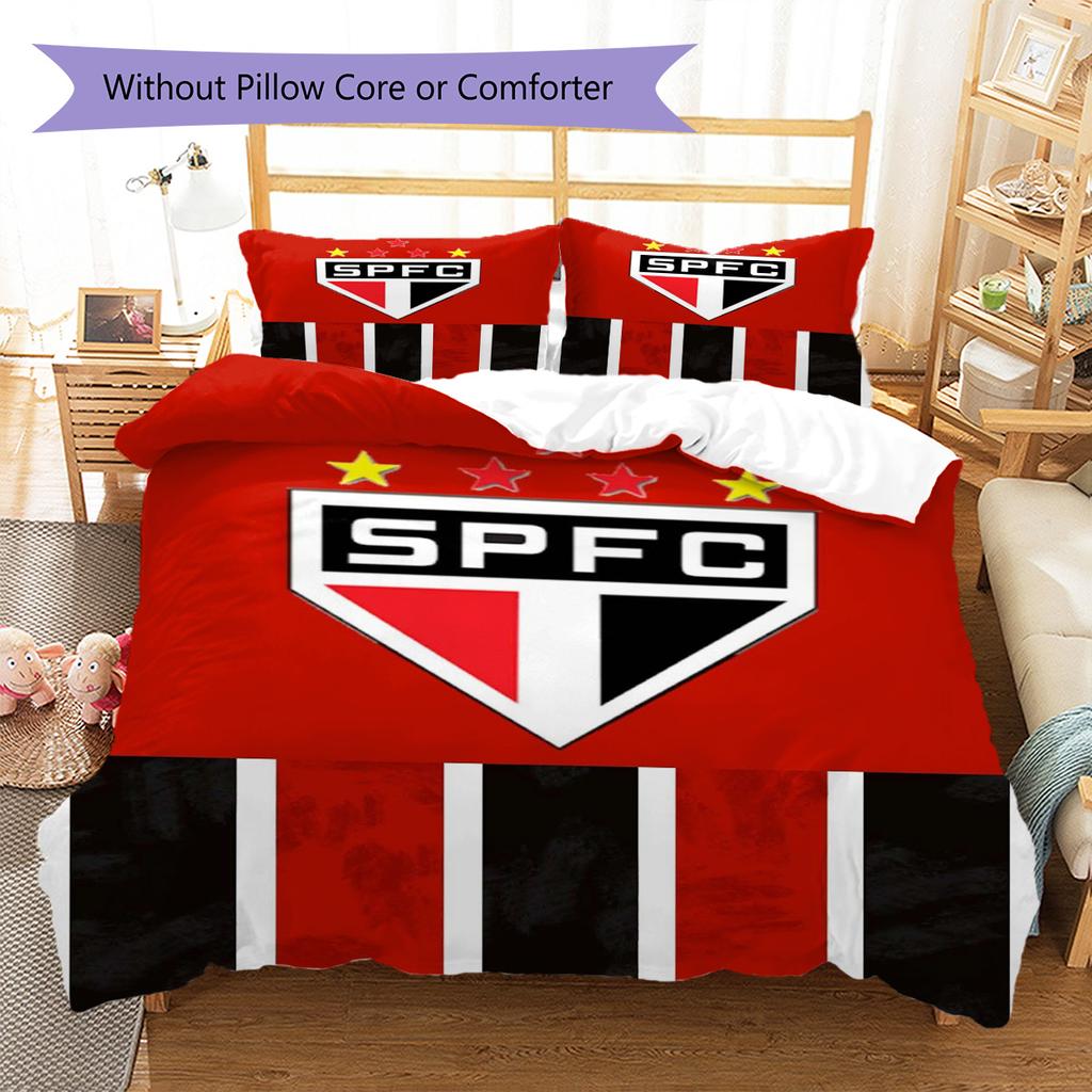 São Paulo Pattern Bedding Set Quilt Cover Pillowcase Home Decor Gift (1 * duvet cover + 2 * pillowcase, without core)