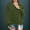 Women's Oversized Sweatshirt Hoodies Long Sleeve Button Neck Pullover Tunic Tops