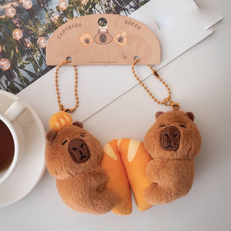Plush Capybara Toy Keychain Creative Adorable Pendant Collectors Gifts Dolls