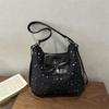 Korean Aesthetic Polka Dot  Tote Bag Casual Waterproof Fabric Handbag for Ladies Daily Shopping