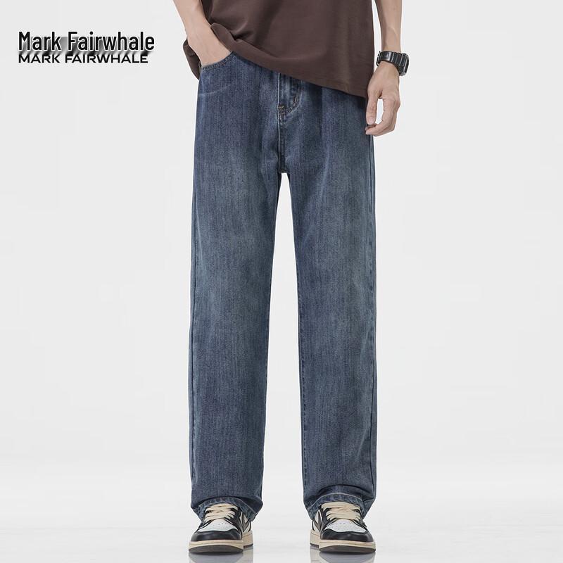 Mark Fairwhale Men's Vintage Straight-Leg Loose Jeans