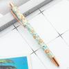 Cute Cartoon Press Metal Pen Creative Ballpoint Pens Portable Heart Flower Pens  Office Supplies