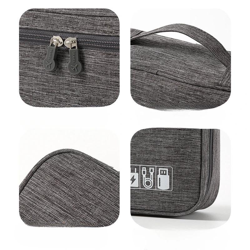 1Pc Multi-functional Large Capacity Digital Electronic Organizer USB Data Line Charger Plug Headphone Travel Storage Bag