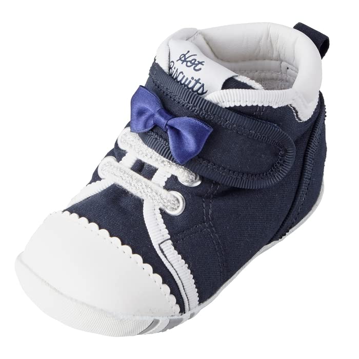 MIKIHOUSE HOT BISCUITS First Baby Size Navy Blue Shoes, 73-9301-575, 11.5cm,
