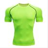 Men Gym Sport T-shirt Compression Elastic Quick Dry Tight Sweat-Wicking Breathable Jogging Running Fitness Athletic Workout Tee
