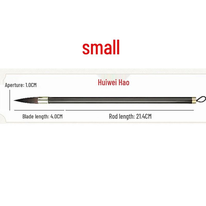 Ash-Tailed Mouse Whiskers Calligraphy Brush Set: Large, Medium, Small - Regular & Running Script with Metal Pen Holder for Beginners