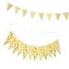 12Pcs 3.2M Long Wedding Banner Fabric Pennant Flags Wedding Hanging Decorations For Holiday Party Indoor and Outdoor