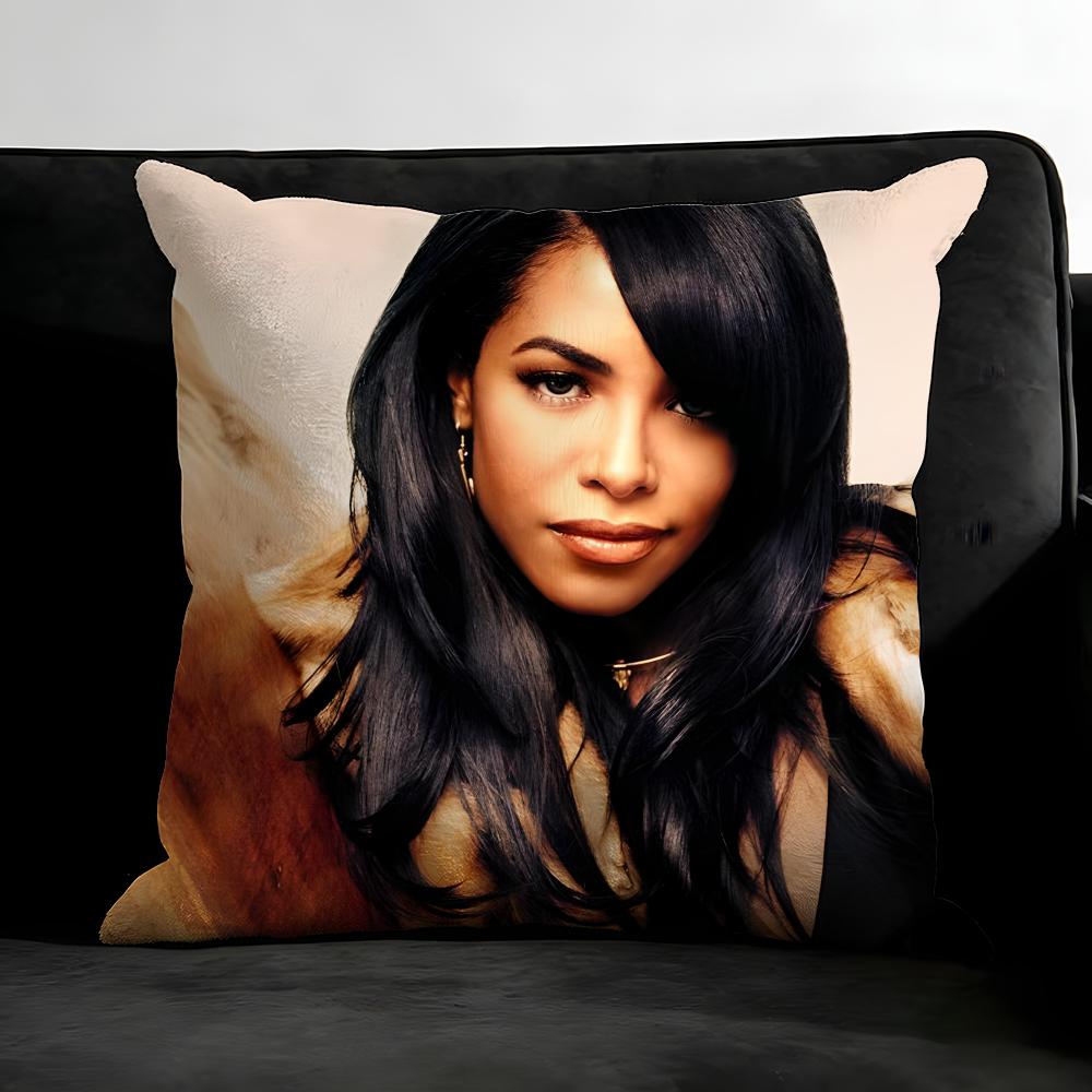 A-Aaliyah Singer Cushion Cover Pillowcase Ultra Soft Skin Friendly Fabric Cloud Like Comfort & Concealed Zipper