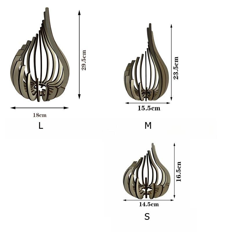 1pcs Artwork Wooden DIY Handmade Candle Holder Decorative Arrangement Ornament Creative Candlestick for Home Event Decoration