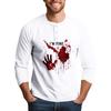 Men's Halloween Print Raglan Dralan Three-quarter Sleeve Casual Top